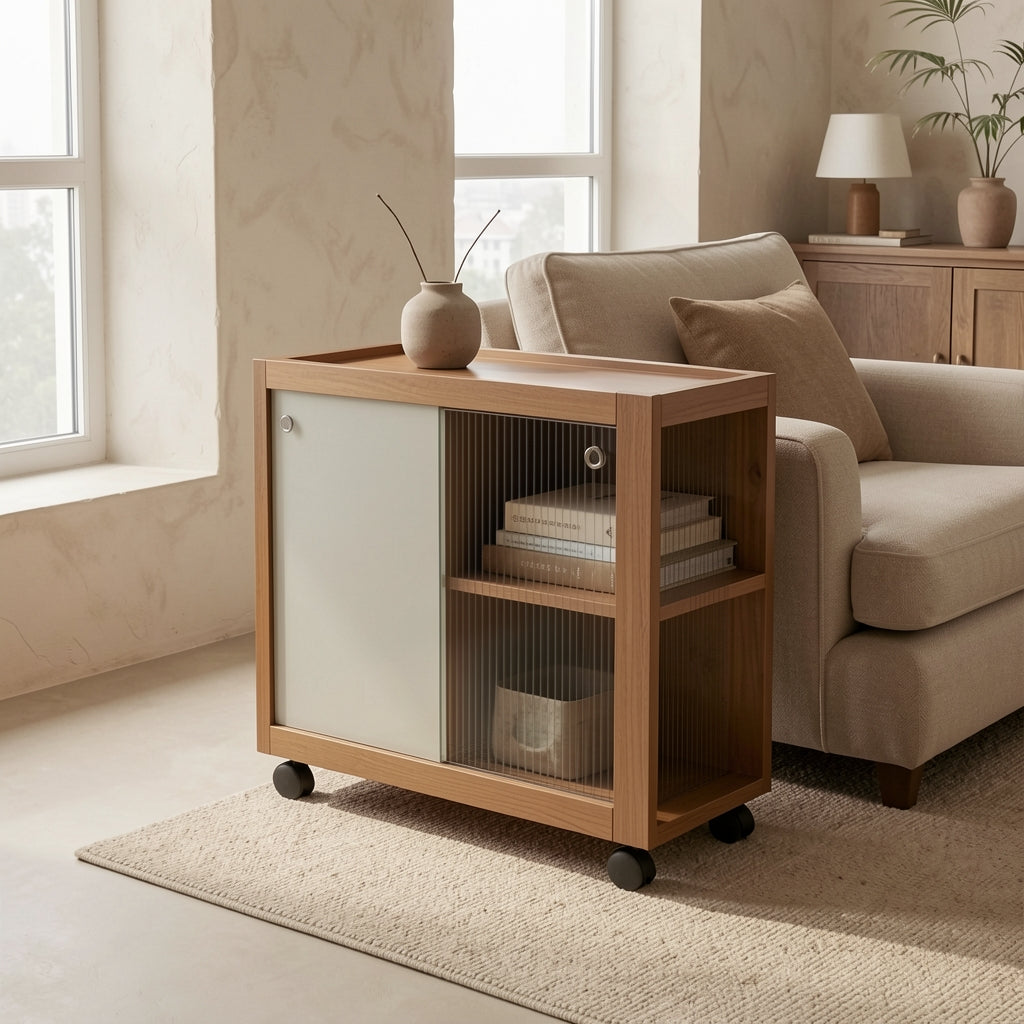 Lamp Side Table (DYMX1033) in tonal taupe cocoon