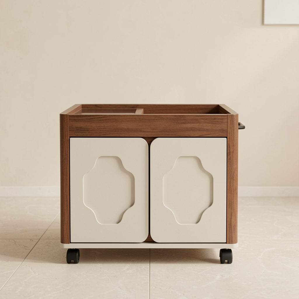 Brown Side Table (DYMX1041) in front