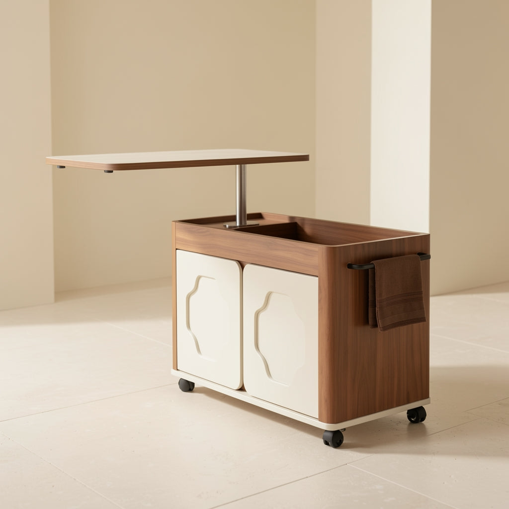Brown Side Table (DYMX1041) in left