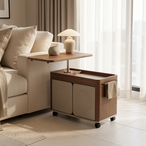 Brown Side Table (DYMX1041) in home staged