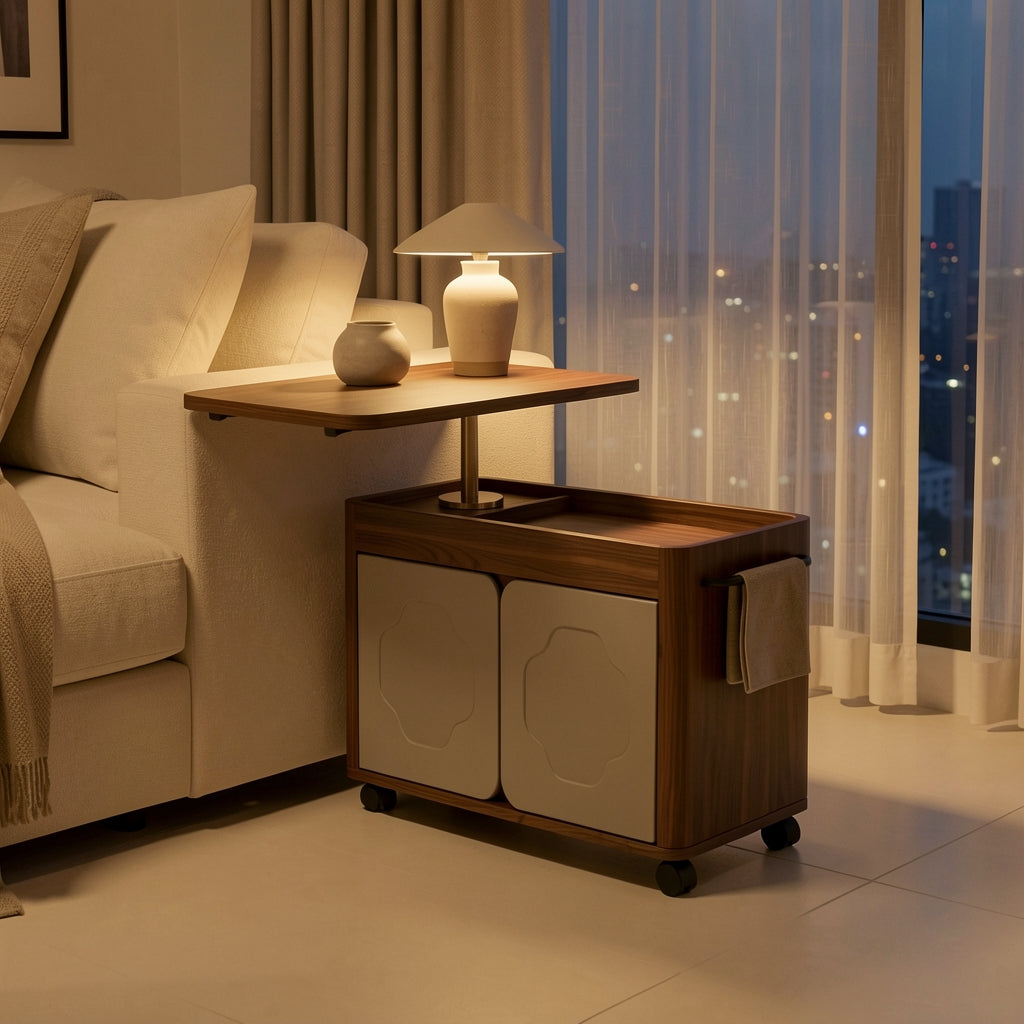 Brown Side Table (DYMX1041) in urban dusk