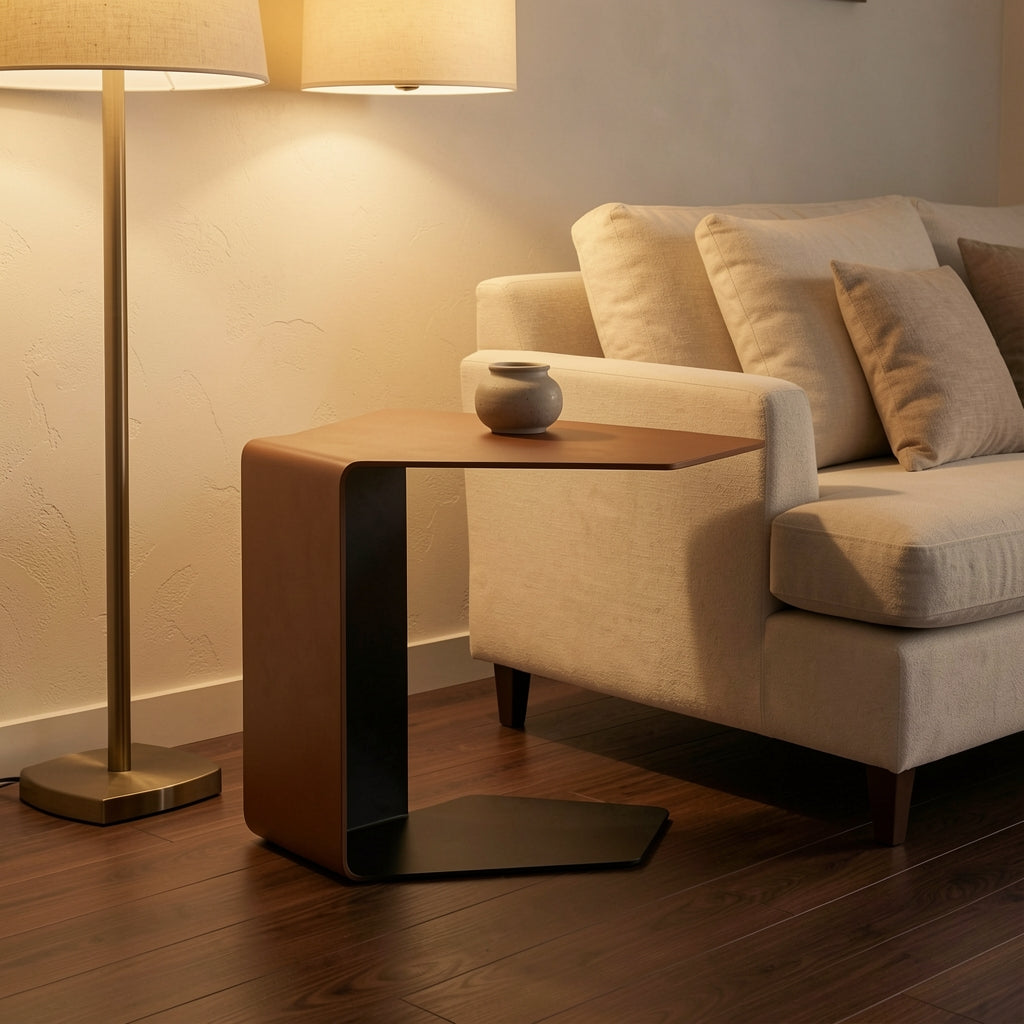 Rectangular Side Table (DYYM0052) in warm evening walnut