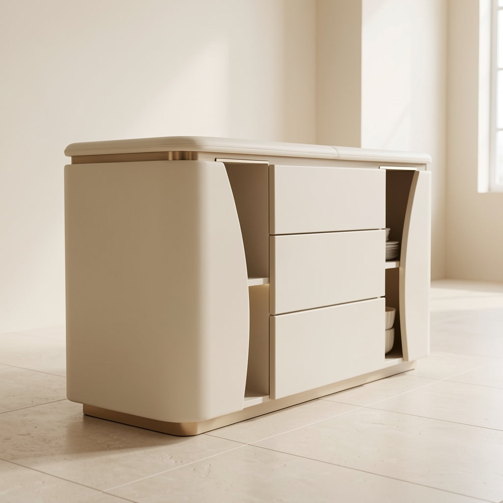 Beige Sideboard in left
