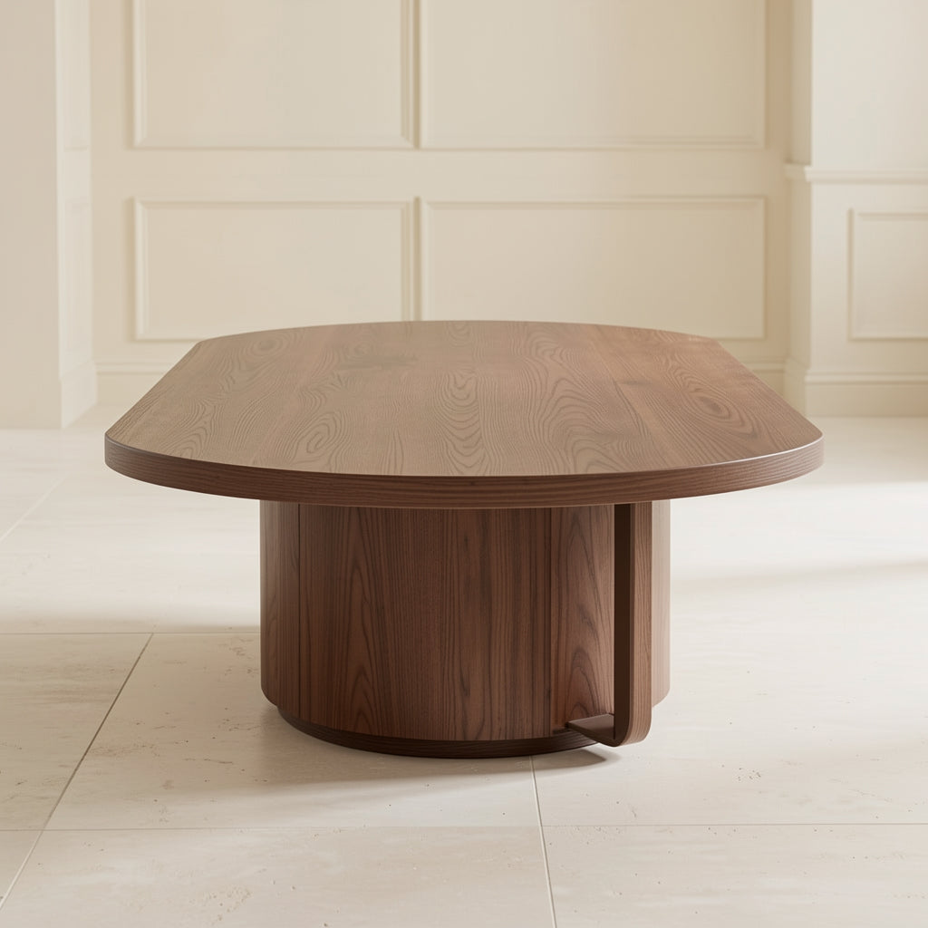 Nanxi Round Coffee Table in back