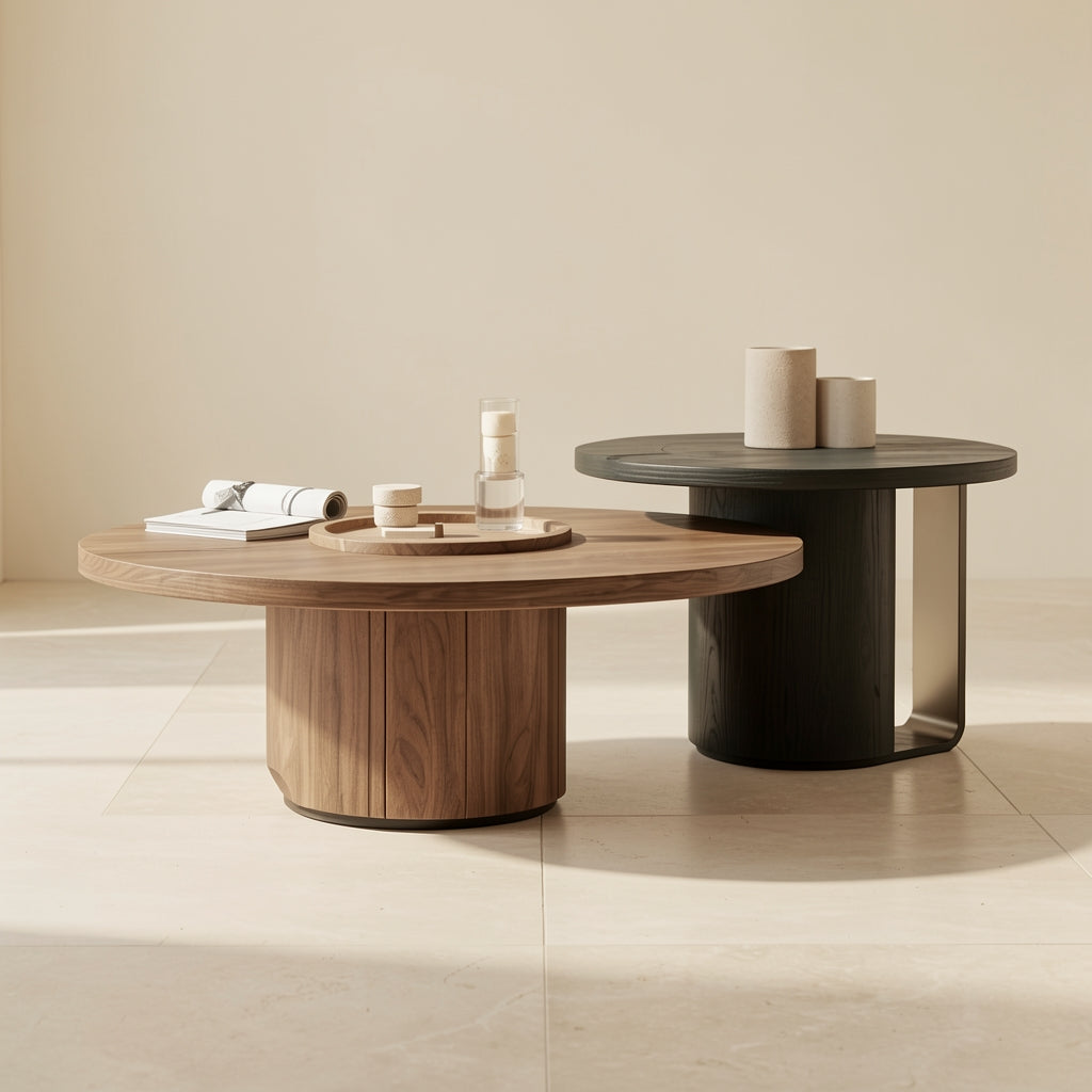 Nanxi Round Coffee Table in front