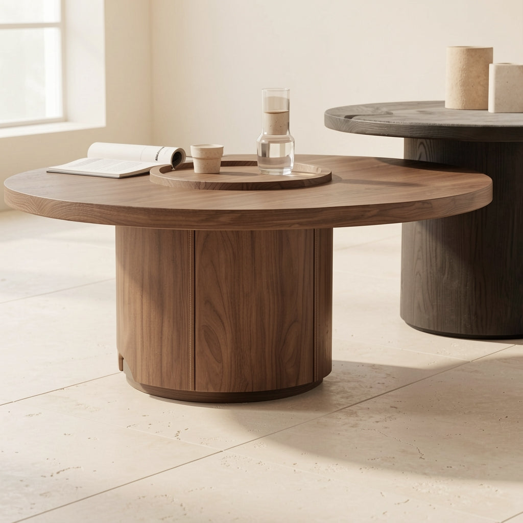 Nanxi Round Coffee Table in low