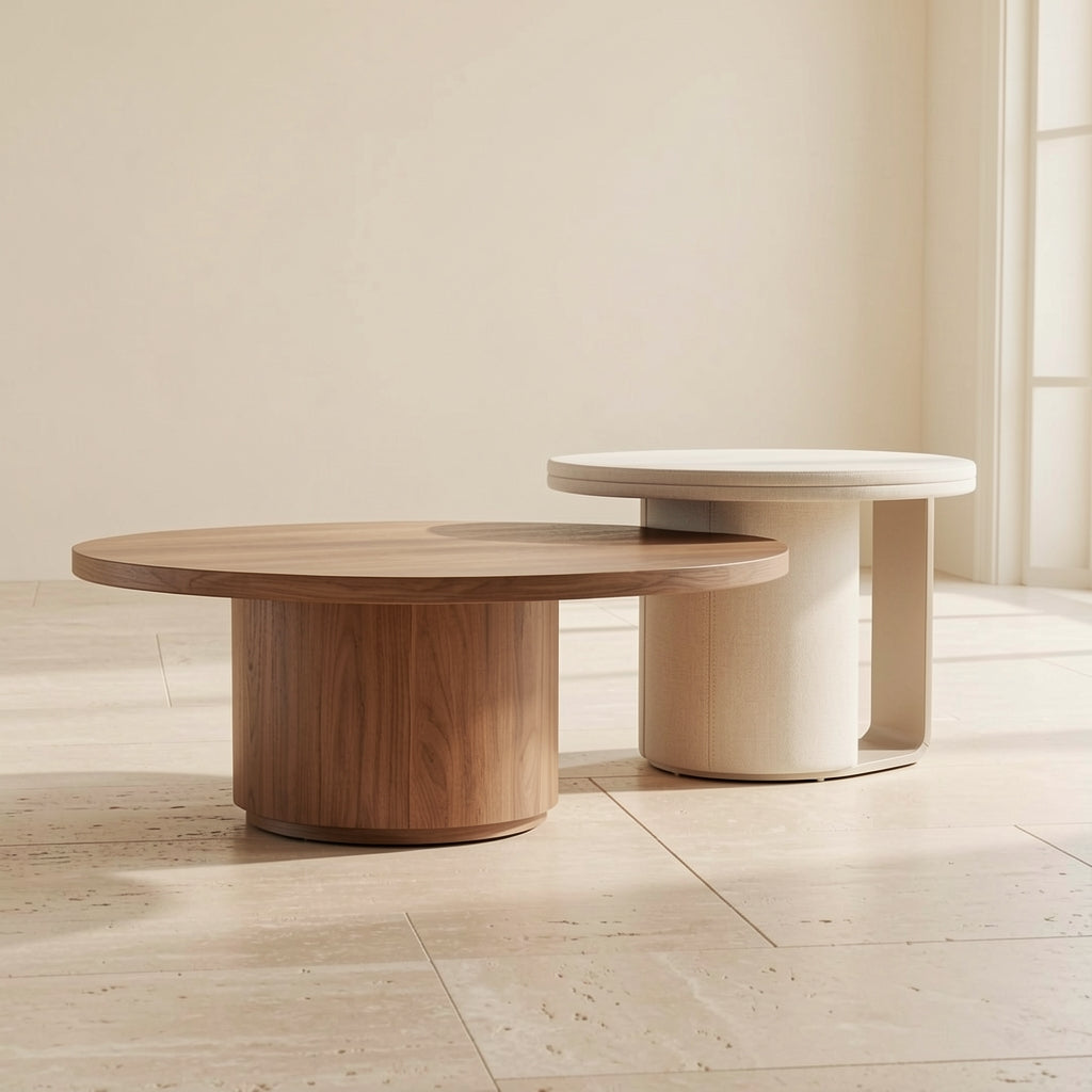 Nanxi Round Coffee Table in right