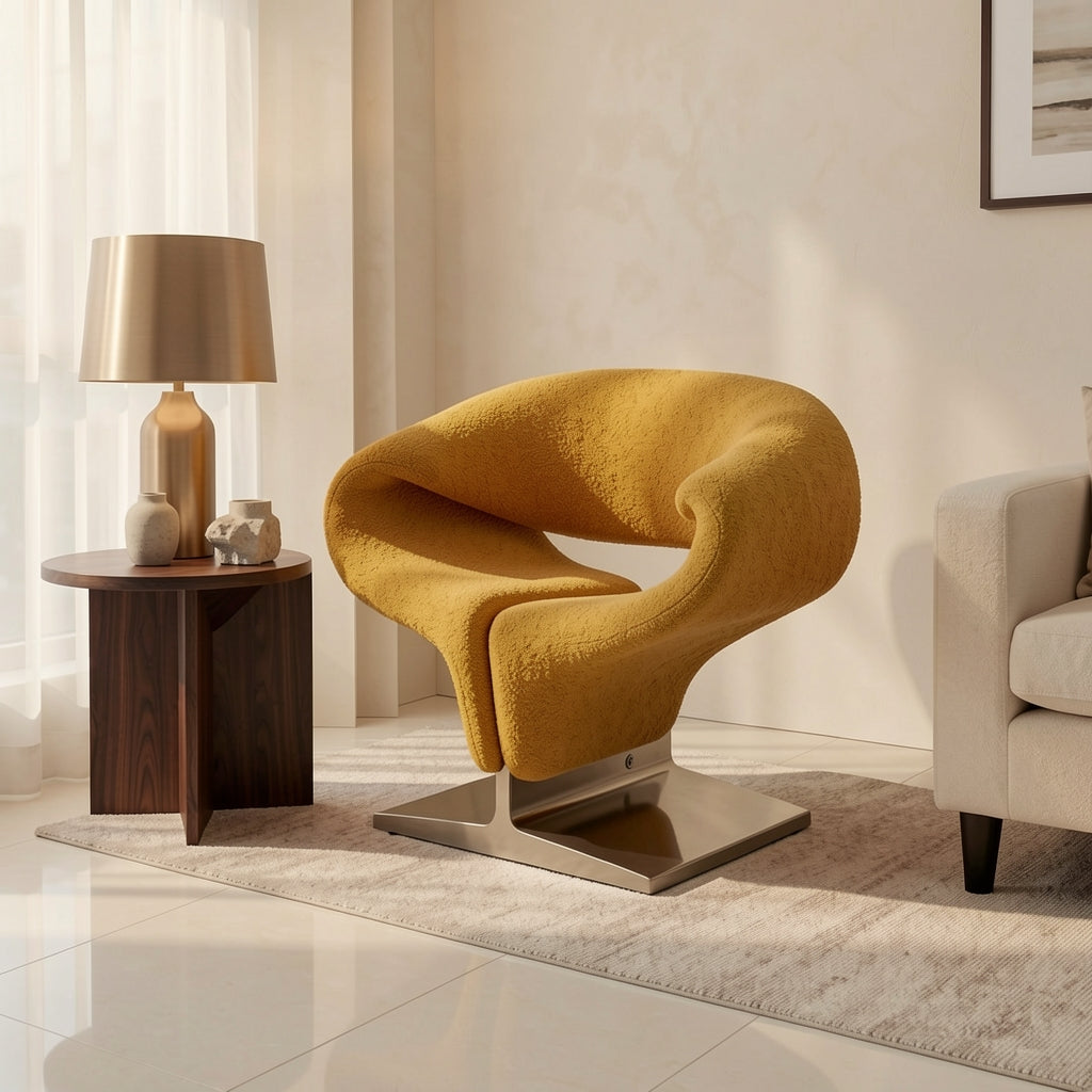 Yurong Sculptural Chair in marble bronze