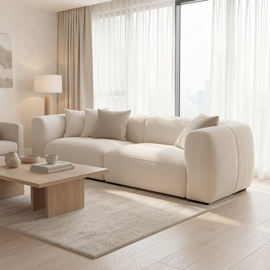 Daibai Low Profile Sofa in soft oak daylight