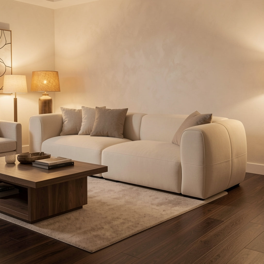Daibai Low Profile Sofa in warm evening walnut