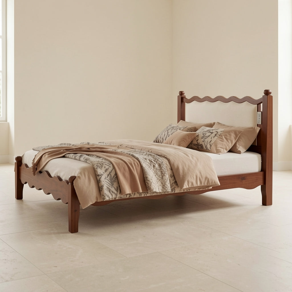 Wavy Headboard Bed in right