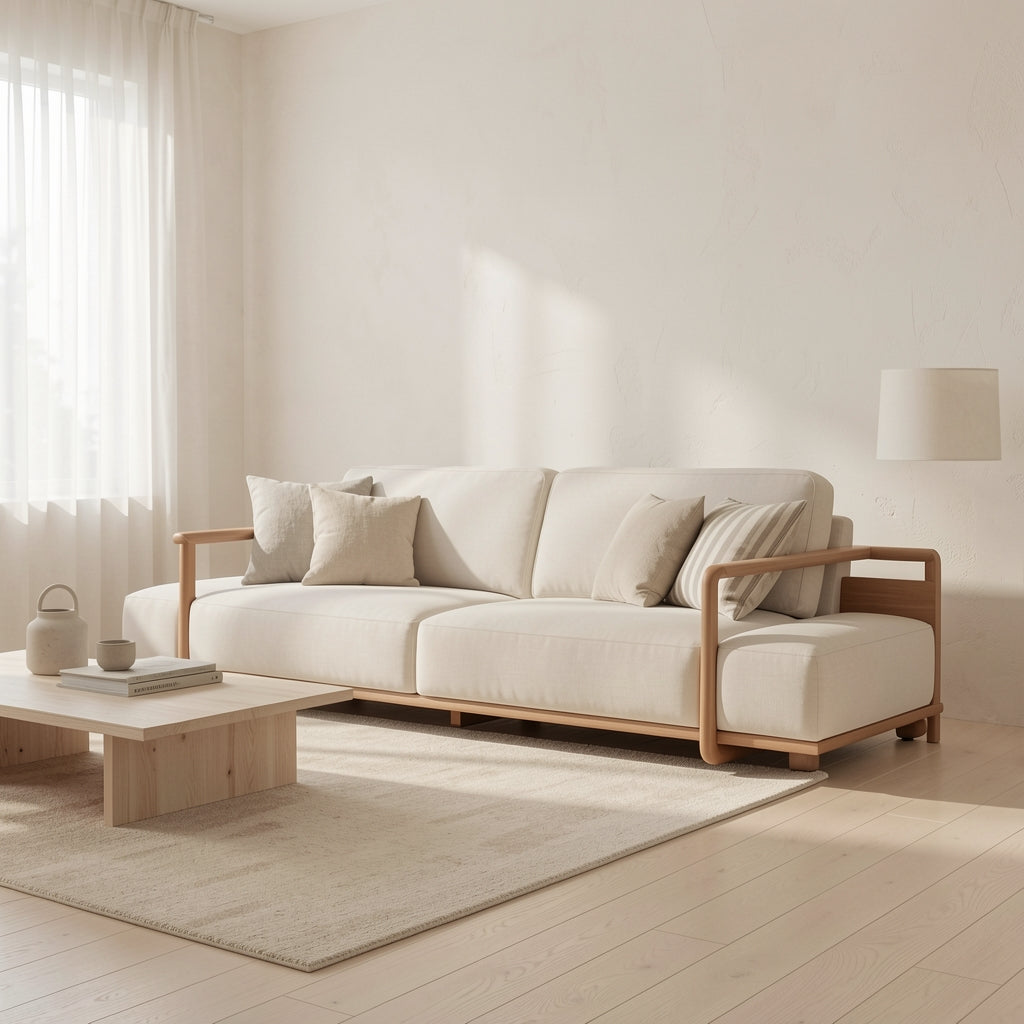 Light Colored Sofa · Edition 1 in soft oak daylight