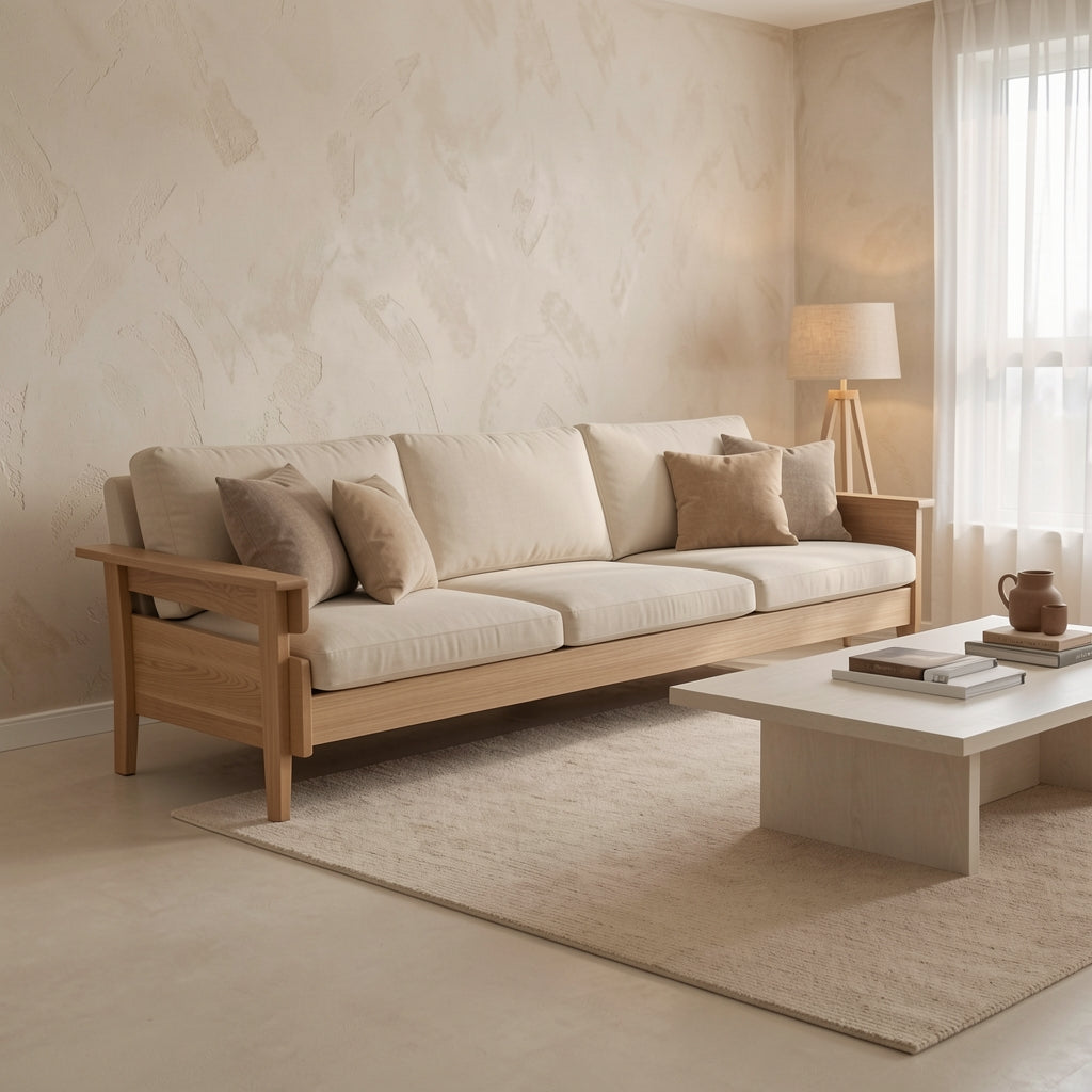 Light Sofa in tonal taupe cocoon