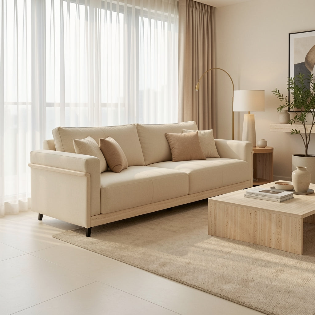 Contemporary Sofa in home staged