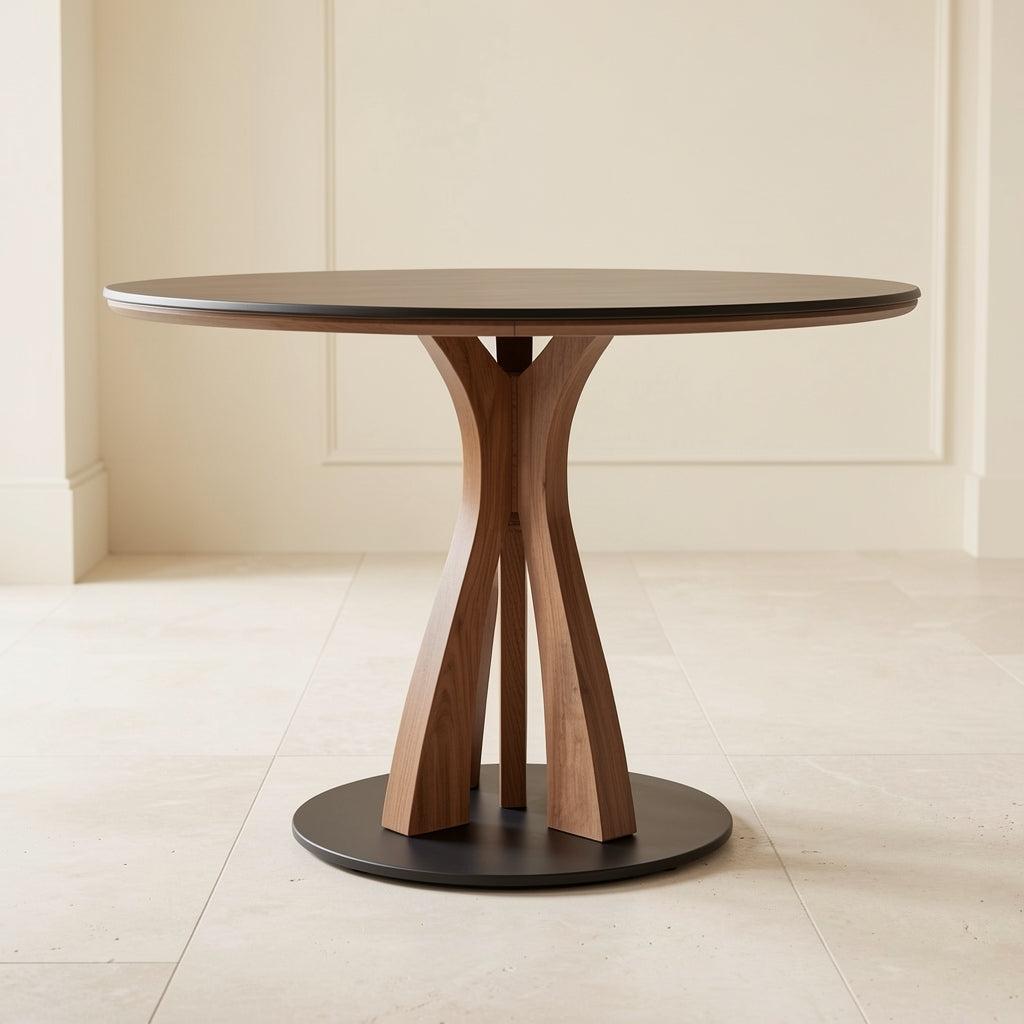 Round Black Dining Table · Edition 1 in back