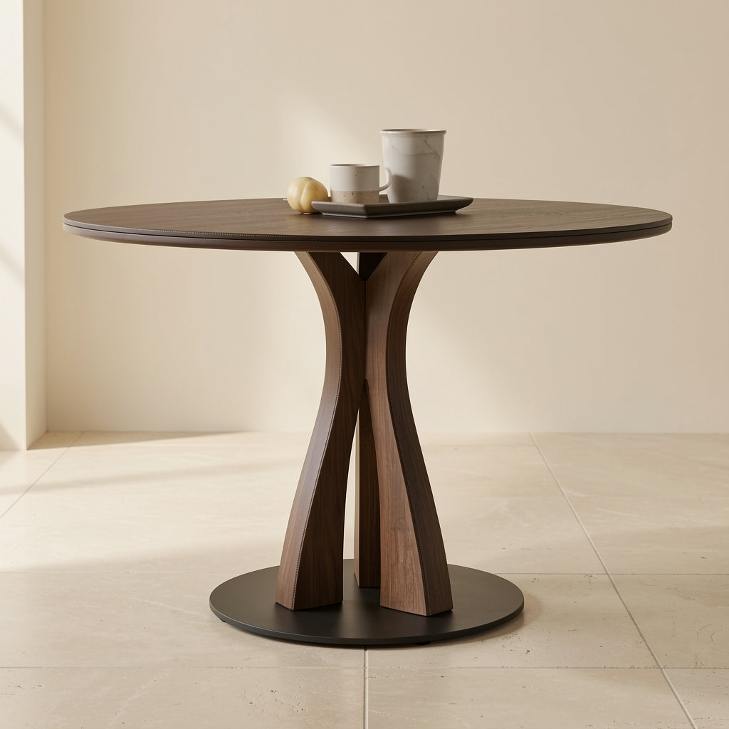 Round Black Dining Table · Edition 1 in front