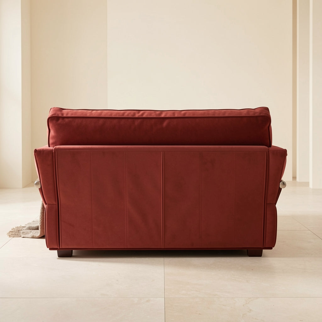 Rectangular Red Sofa in back