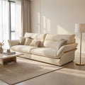 Rectangular Red Sofa in home staged