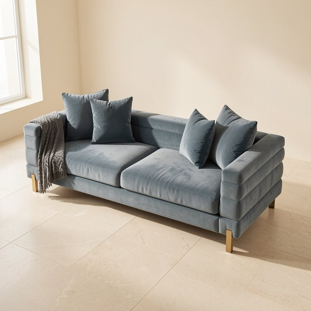 Blue Sofa in elevated