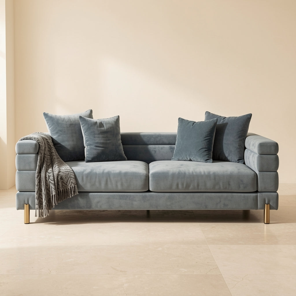 Blue Sofa in front