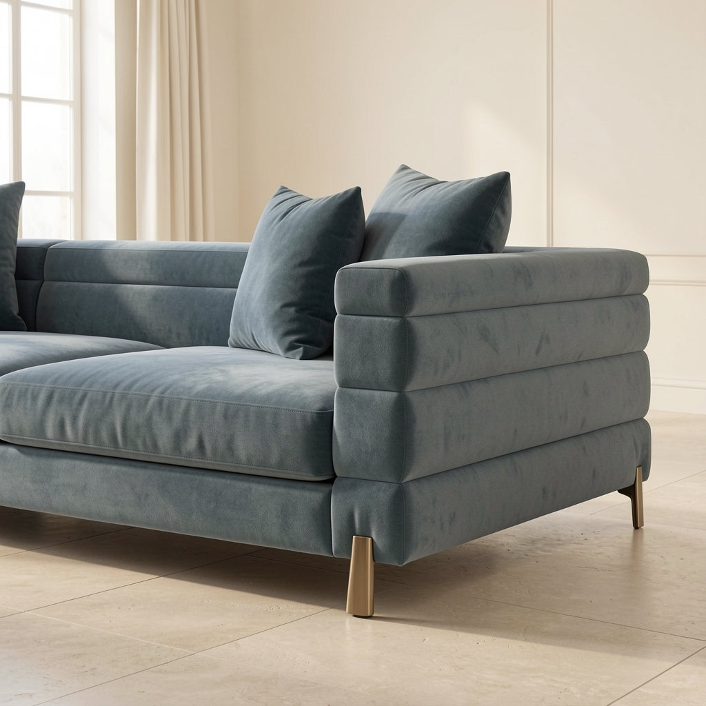 Blue Sofa in low