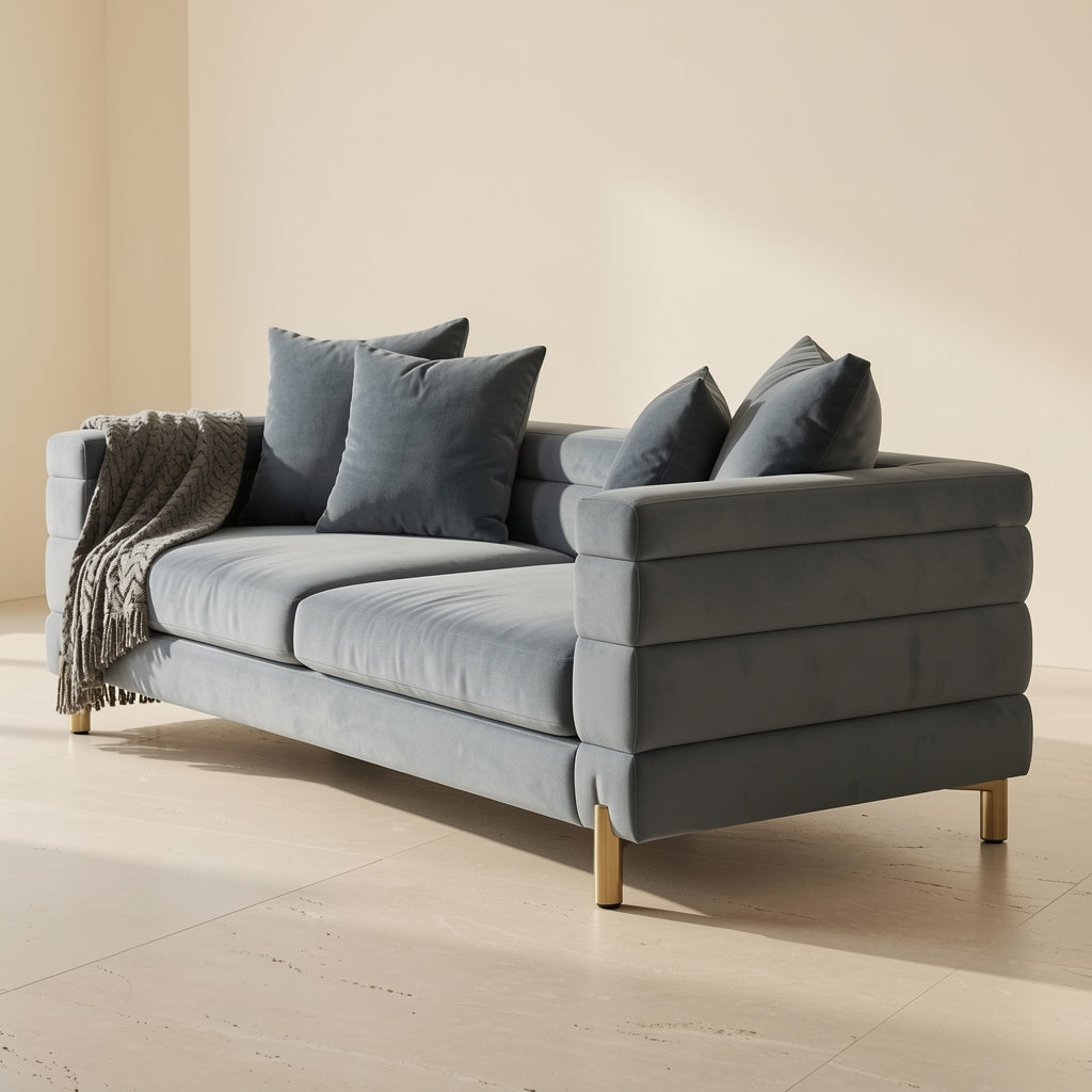 Blue Sofa in right