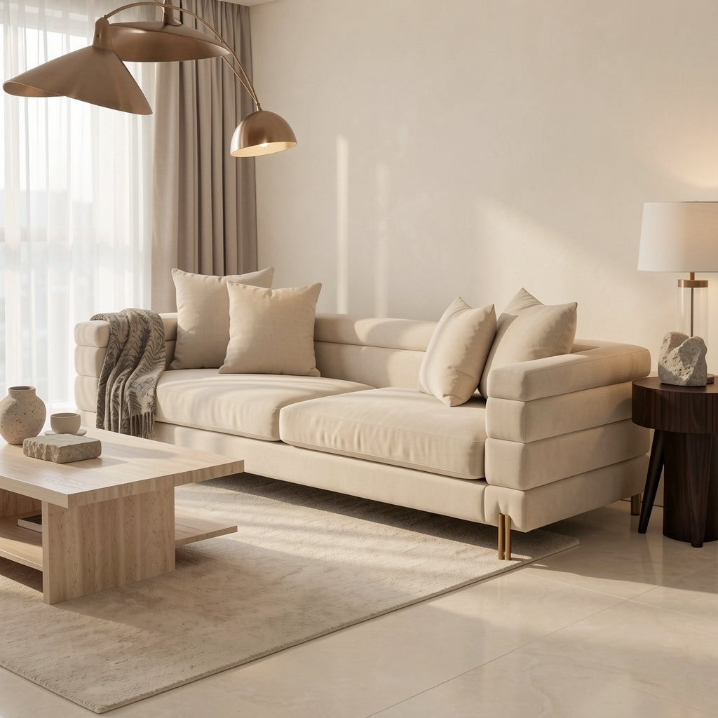 Blue Sofa in marble bronze