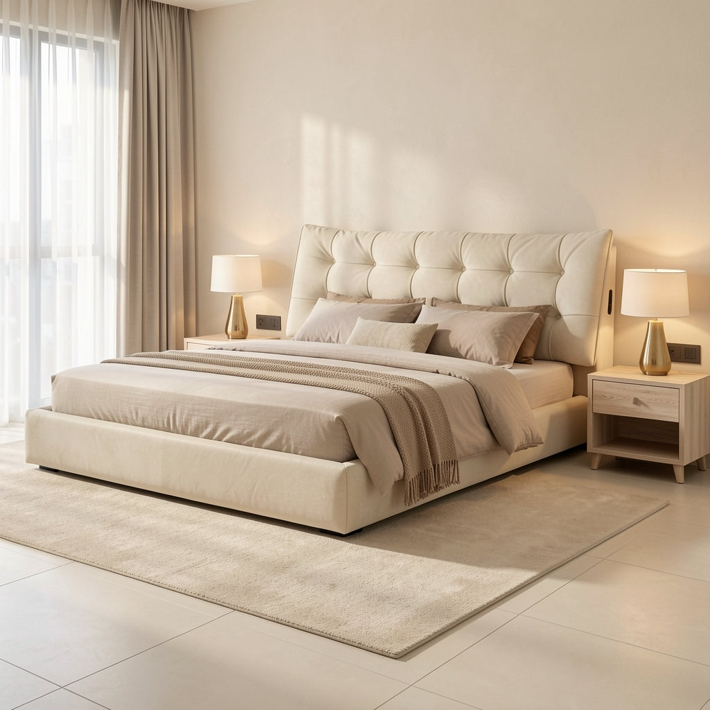 Tufted Bed · Edition 2 in home staged