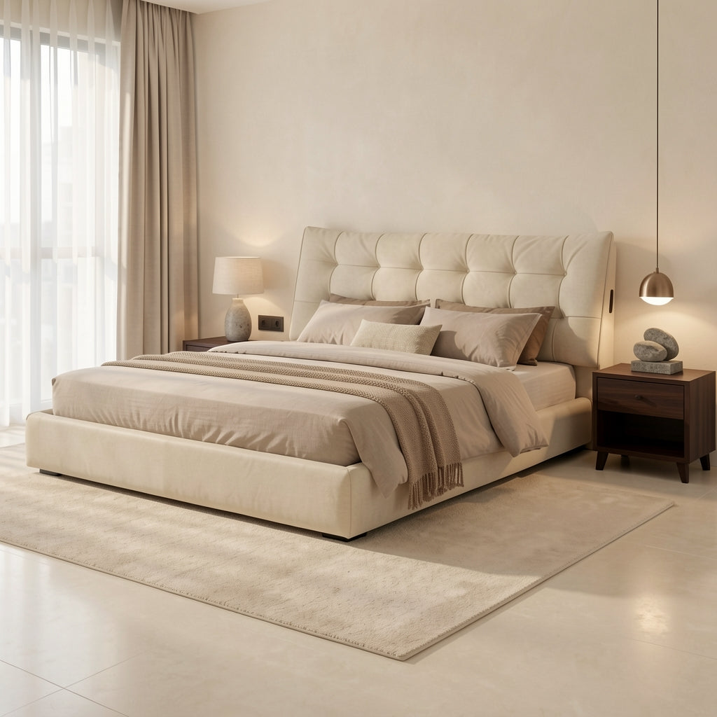 Tufted Bed · Edition 2 in marble bronze