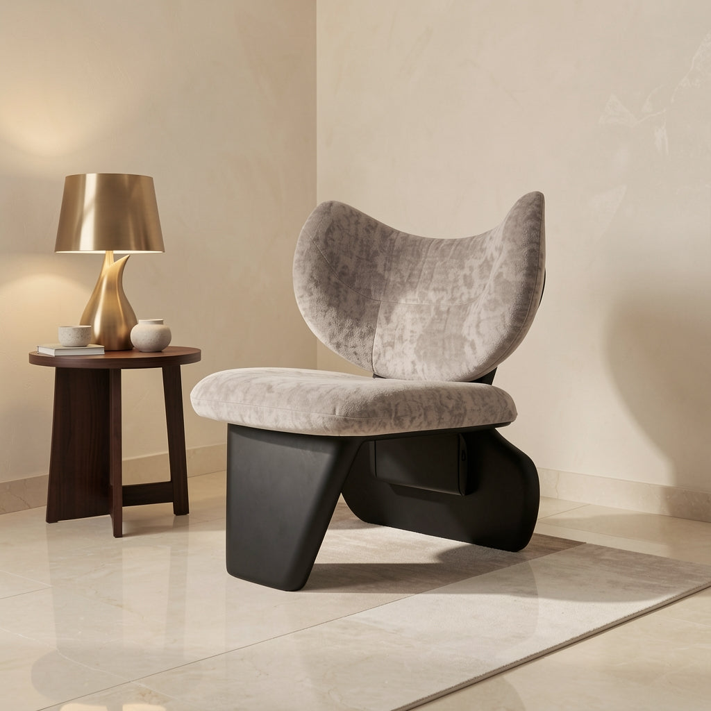 Curved Accent Chair · Edition 3 in marble bronze