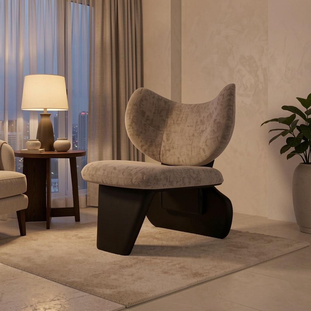 Curved Accent Chair · Edition 3 in urban dusk