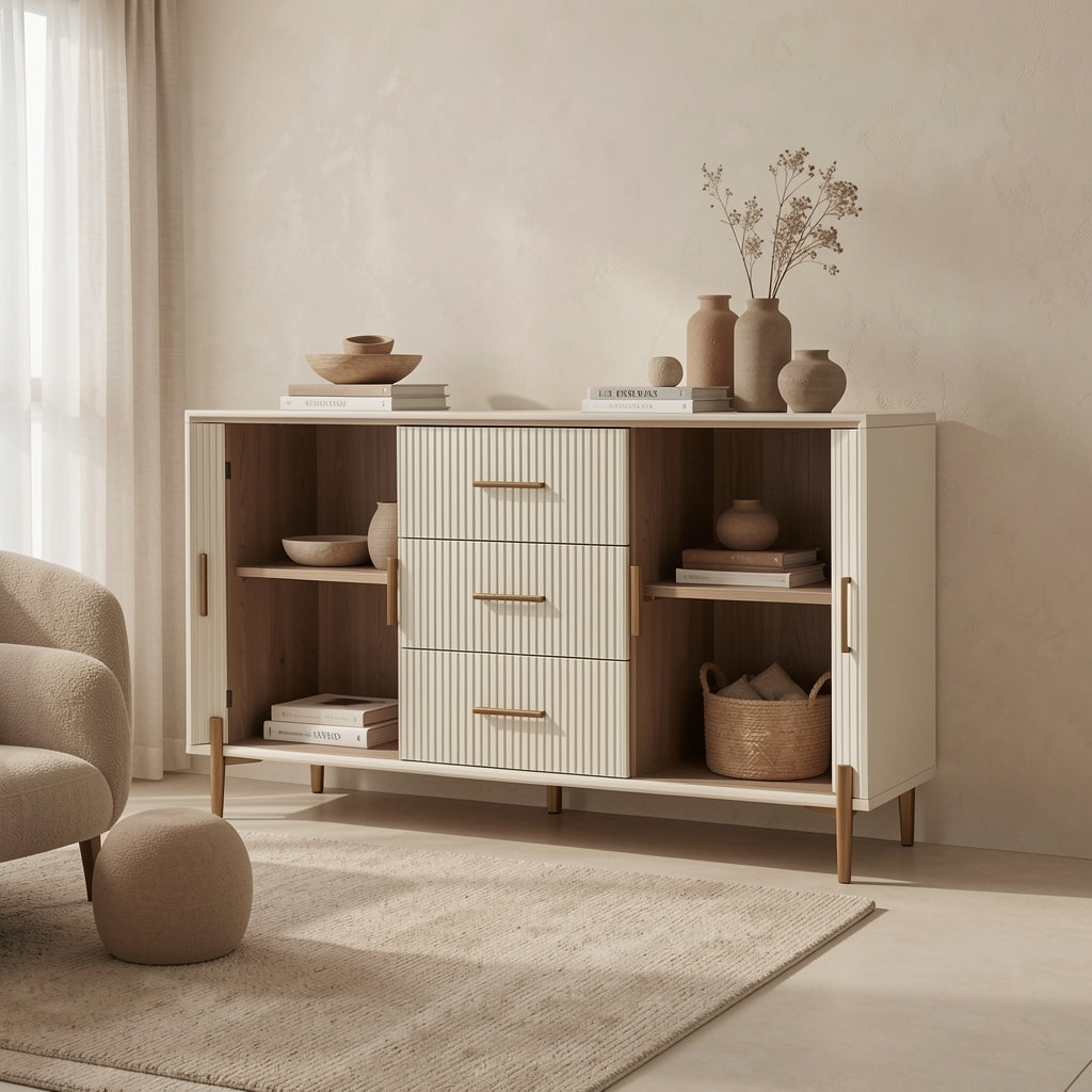 White Cabinet · Edition 1 in tonal taupe cocoon