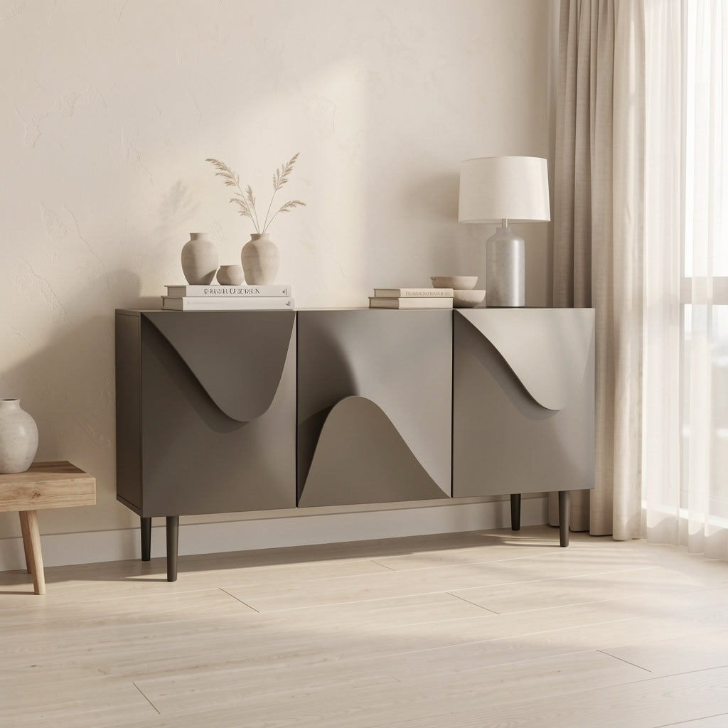 Black Cabinet · Edition 1 in soft oak daylight