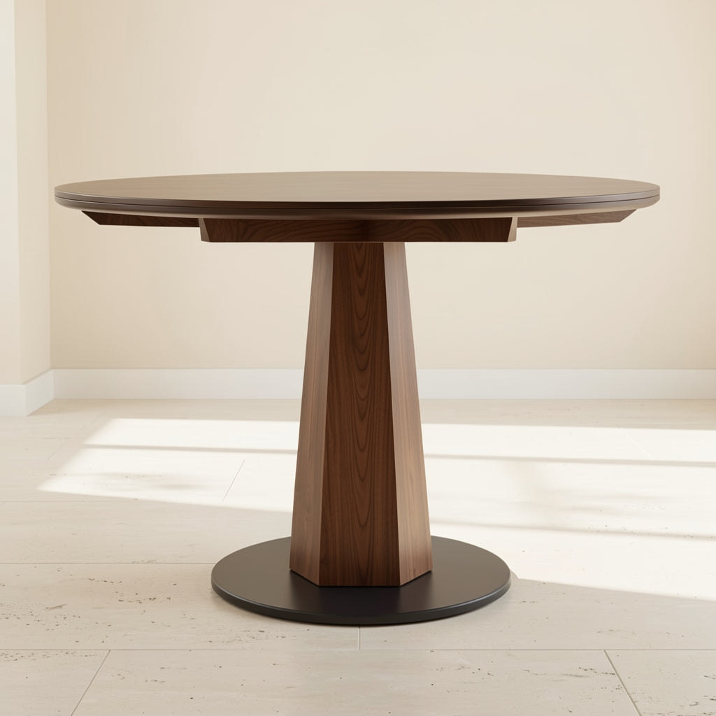 Black Round Dining Table in back