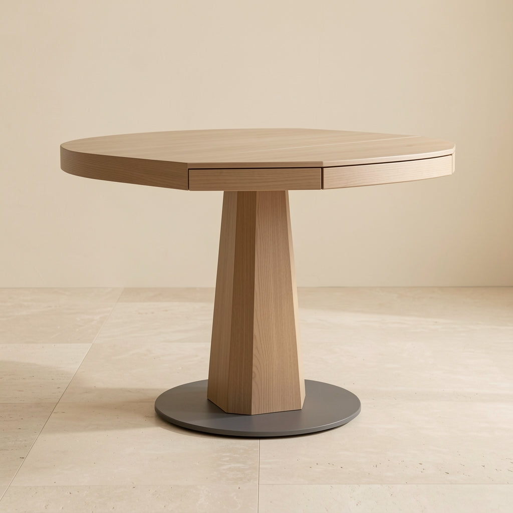 Black Round Dining Table in right