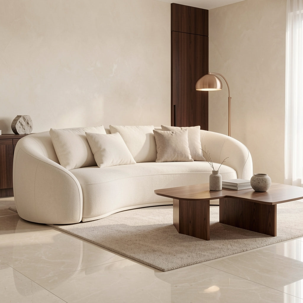 Striped Sofa in marble bronze
