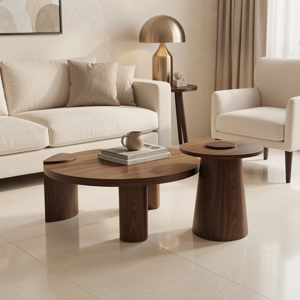 Round Coffee Table · Edition 9 in marble bronze