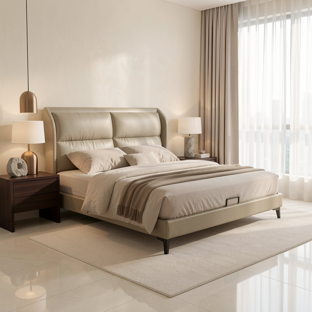 Tufted Bed · Edition 3 in marble bronze