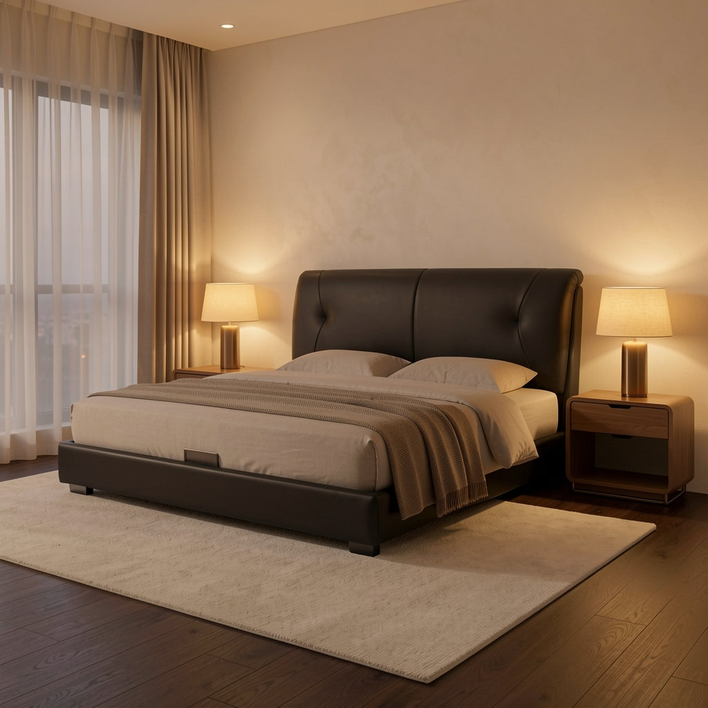 Black Bed · Edition 3 in warm evening walnut