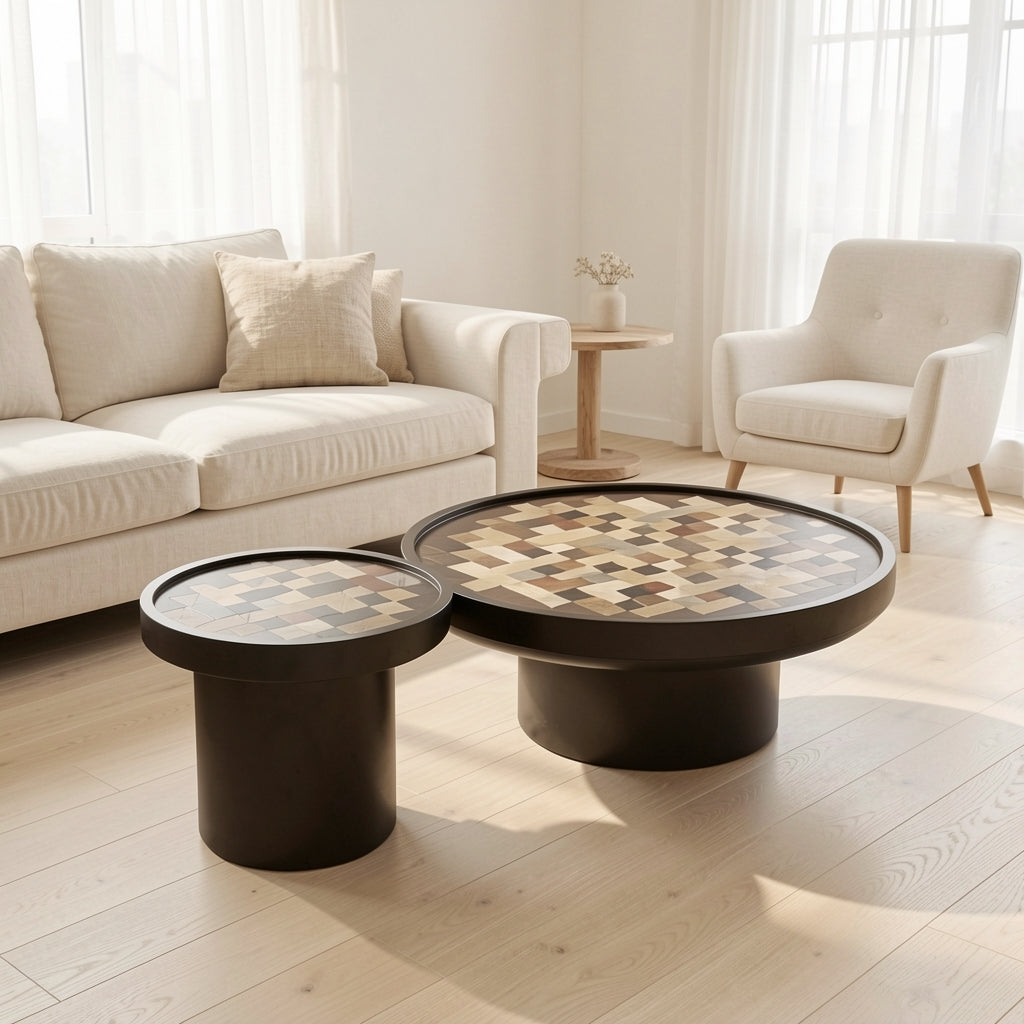 Mosaic Coffee Table in soft oak daylight