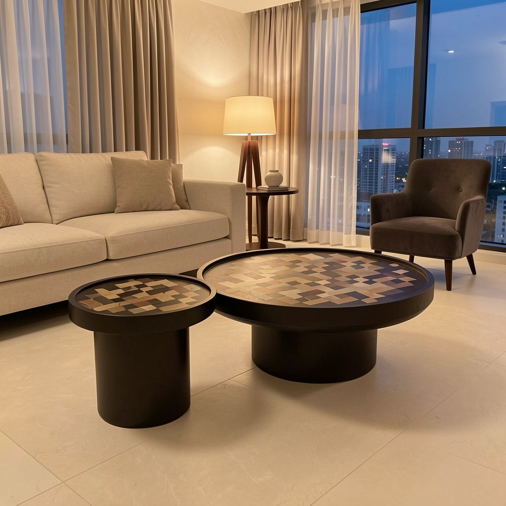 Mosaic Coffee Table in urban dusk