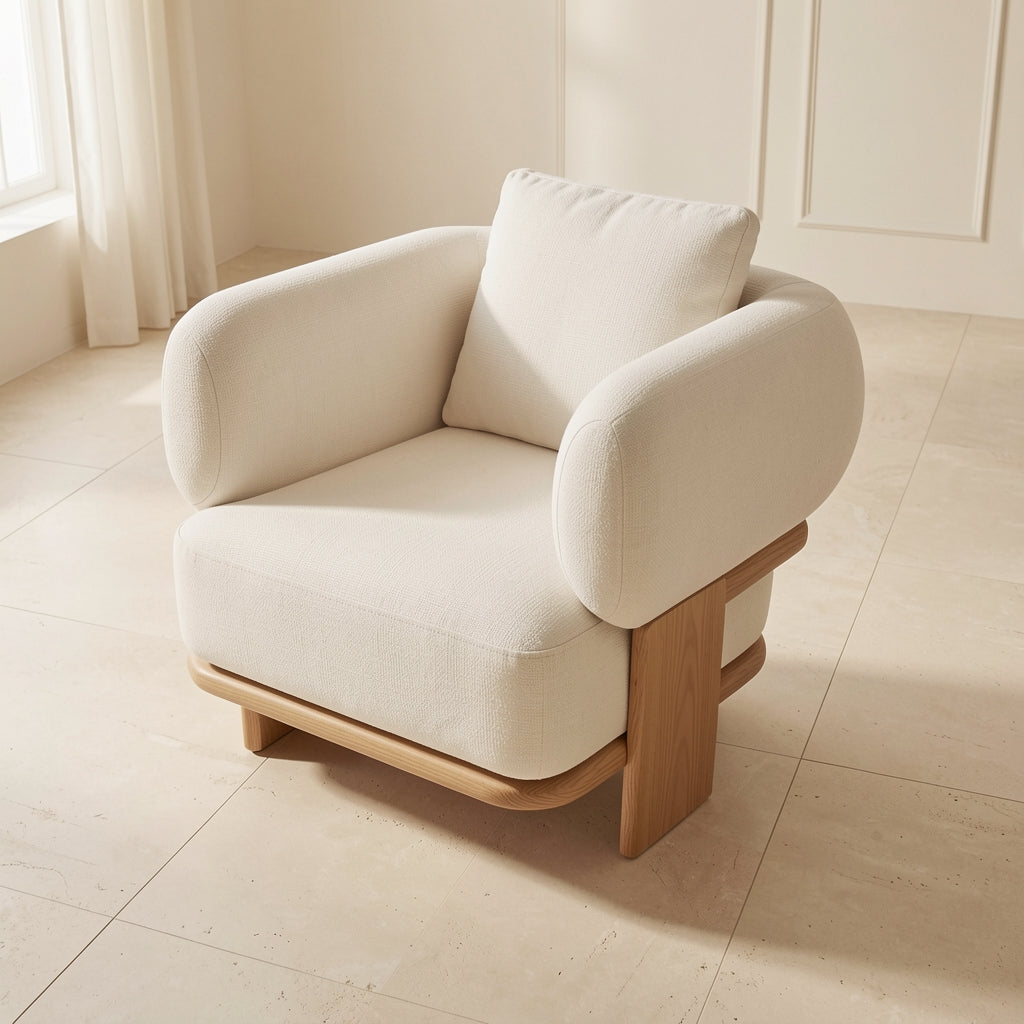 Modern Accent Chair in elevated