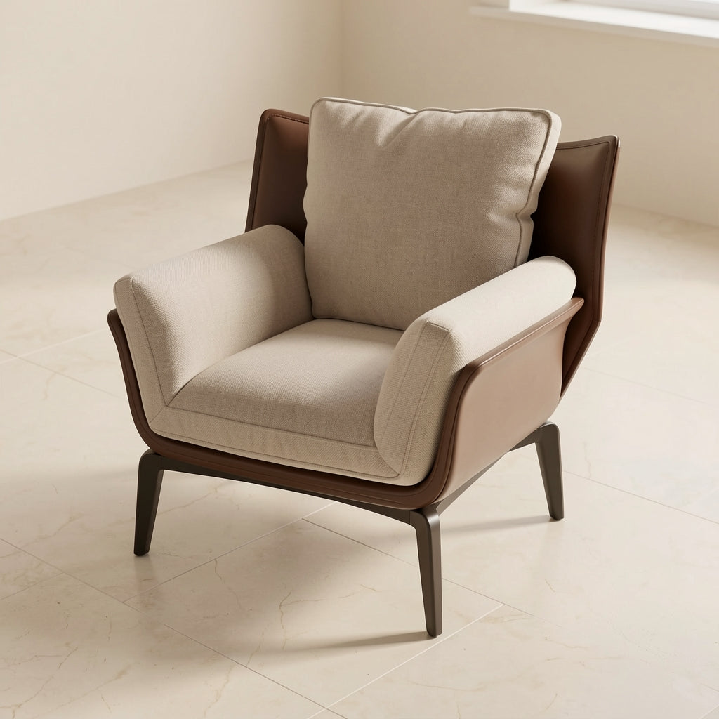 Gray Accent Chair in elevated