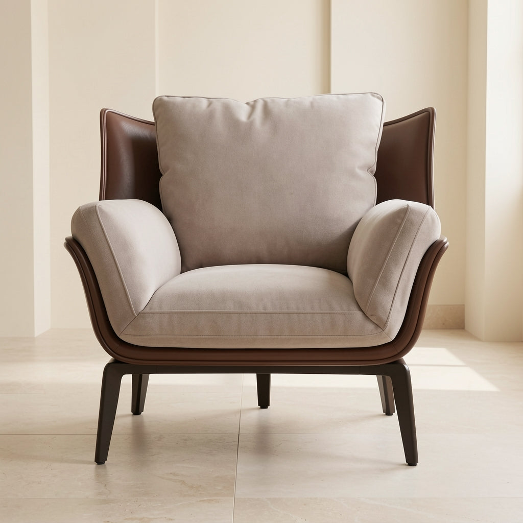 Gray Accent Chair in front