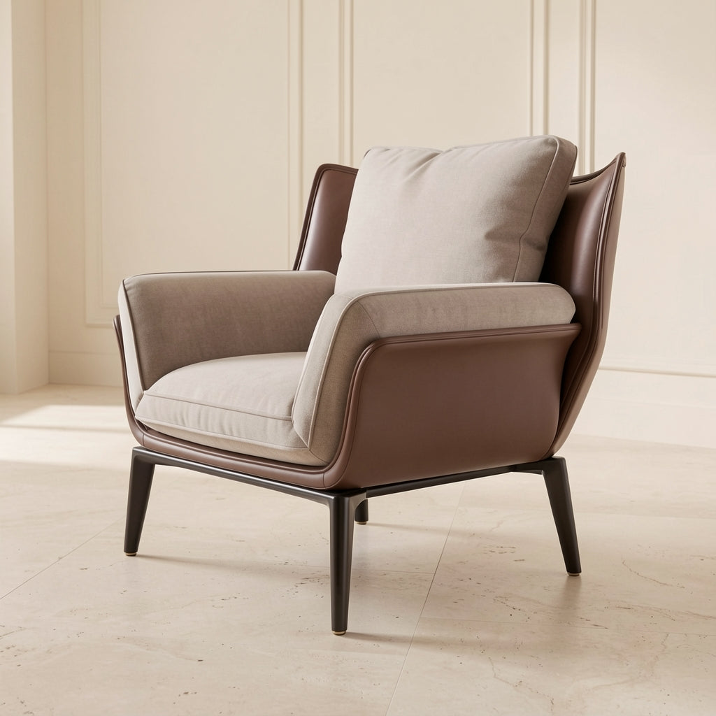 Gray Accent Chair in left