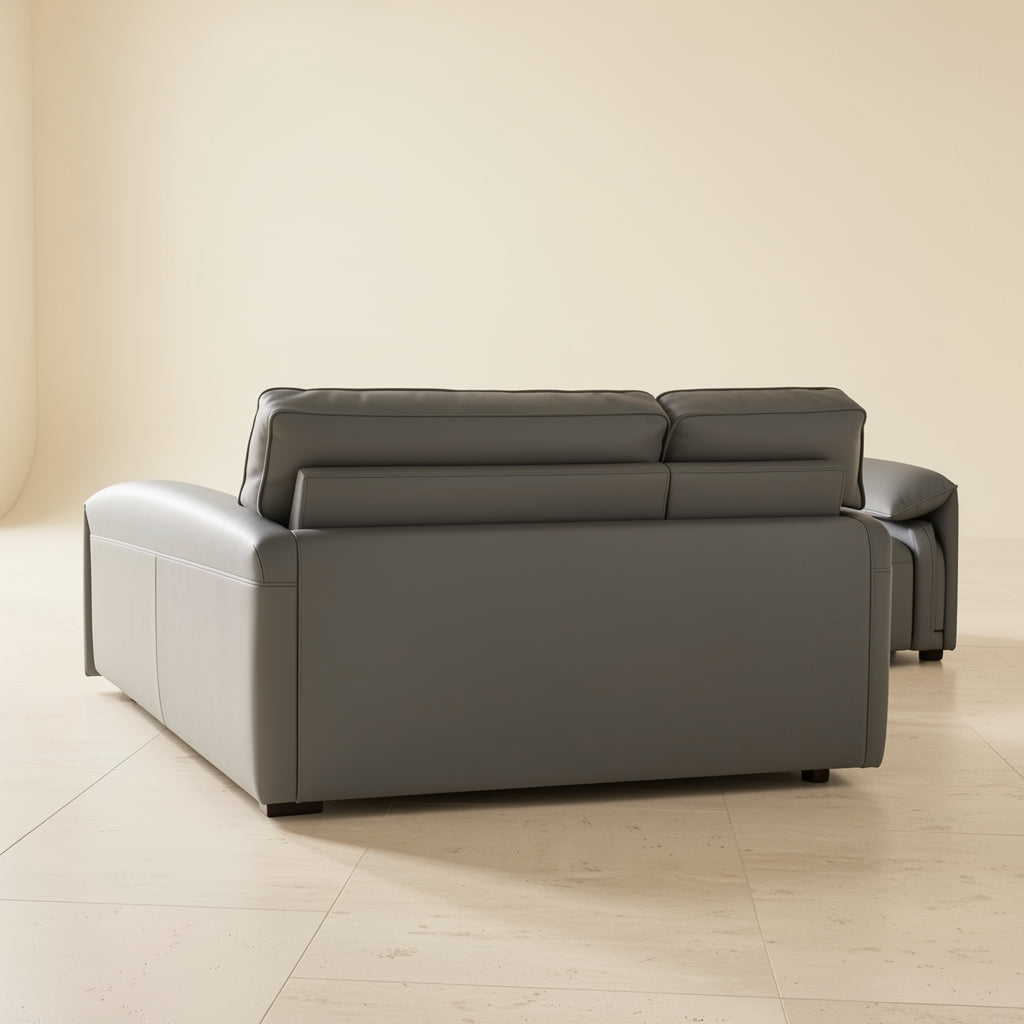 Gray Chaise Lounge Sofa in back