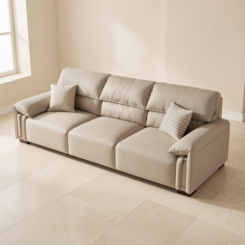 Gray Chaise Lounge Sofa in elevated