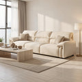 Gray Chaise Lounge Sofa in home staged
